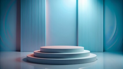 photorealistic shot of a minimalist background with empty product podium