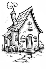children's coloring pages with a house theme
