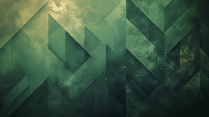 Abstract Green Geometric Shapes Wallpaper: A Mixture of Dark and Light Tones, Perfect for Desktop Backgrounds and Modern Art Enthusiasts
