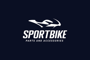 sportbike logo vector icon illustration - obrazy, fototapety, plakaty
