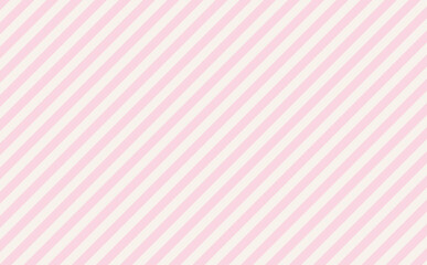 ピンクとアイボリーのかわいい斜めストライプ背景