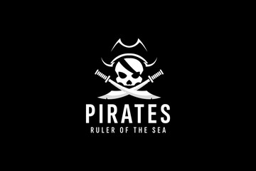 pirates logo vector icon illustration