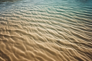 Fototapeta na wymiar Sand with ocean ripple pattern generative AI