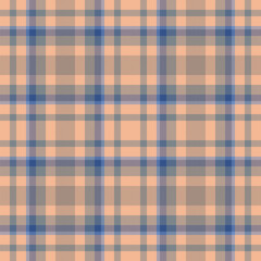 Plaid seamless pattern. Check fabric texture. Vector textile print.