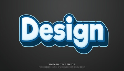 text effect editable template vector design 3d bold style