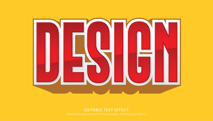 text effect editable template vector design 3d bold style