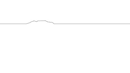 Table Mountain Minimalist Single Line Mountain Vector