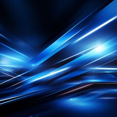 Dark Blue Abstract Background With Light Streaks