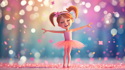 dancing girl cartoon
