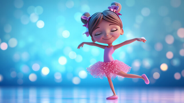  dancing ballerina girl cartoon