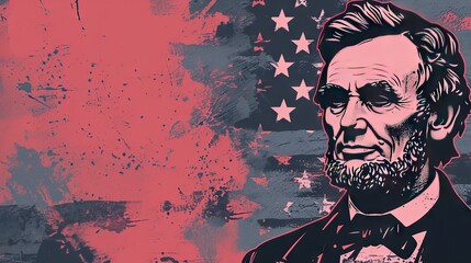 Abraham Lincoln’s Birthday. National holiday in the United States - AI Generated Abstract Art