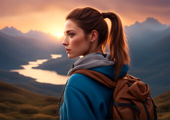 Dazzling Woman in the Mountain