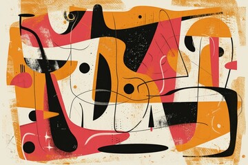 Retro Rhythms: The Swirling Dance of Mid-Century Abstraction