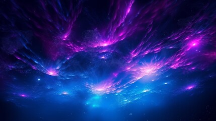 Neon nebula nexus, swirling nebulous patterns, cosmic display of futuristic aesthetics,