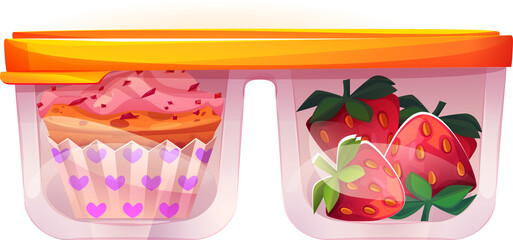 Meal Inside Plastic Container