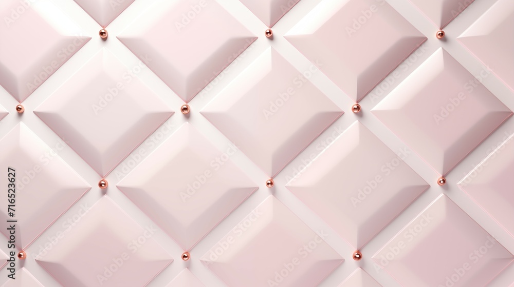 Poster a 3d rendering of a pink wall with a geometric pattern.