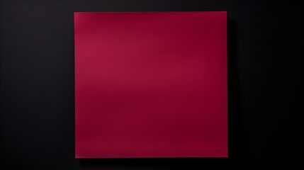 Burgundy square Paper Note on a black Background. Brainstorming Template with Copy Space