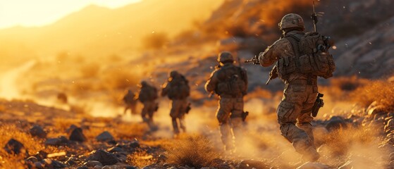 Soldiers are fighting a war. Generative AI