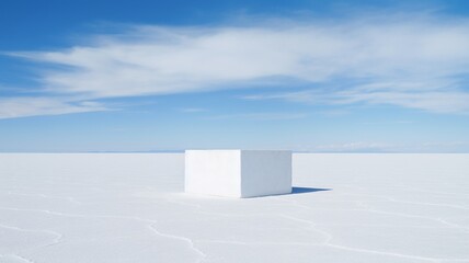 Beautiful dry salt pan minimalist landscape pictures