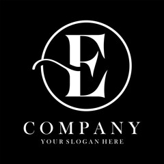 Luxury E Logo Design. E Letter Design Vector.
