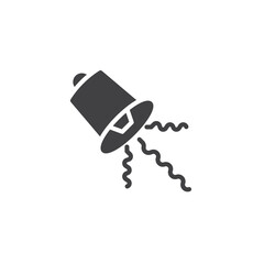 Megaphone with sound waves vector icon