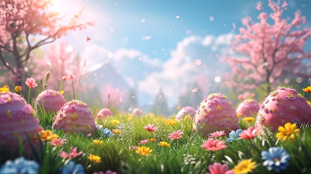 Spring Holiday Easter Background © Witch