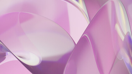 Abstract liquid iridescent holographic glass curved wave in motion colorful background 3d render. Gradient design element for backgrounds, banners, wallpapers, posters and covers