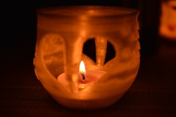 Small candle with the heart 