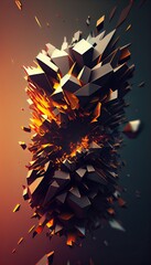 abstract background with stars Generative AI