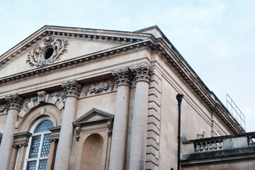 the facade of the cathedral