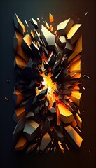 abstract background with stars Generative AI