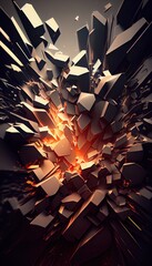 abstract background with stars Generative AI