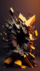 abstract background with stars Generative AI