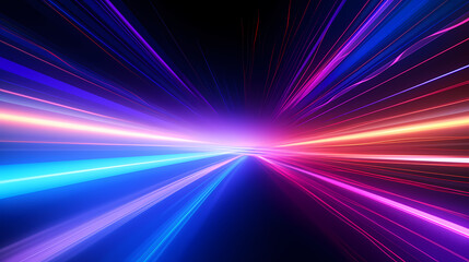 Glowing shiny lines effect vector background, technology lines background and light effect, 3D rendering