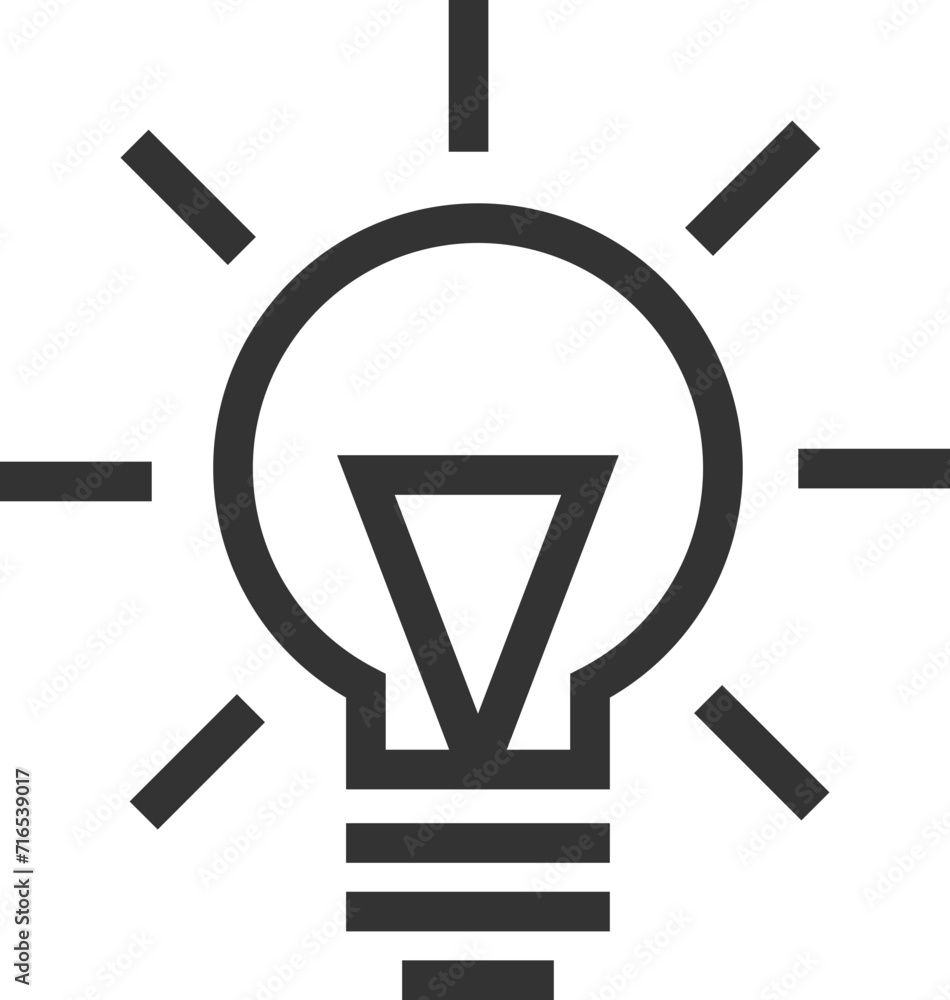 Poster light bulb icon vector. llightbulb idea logo concept. lamp electricity icons web design element. led