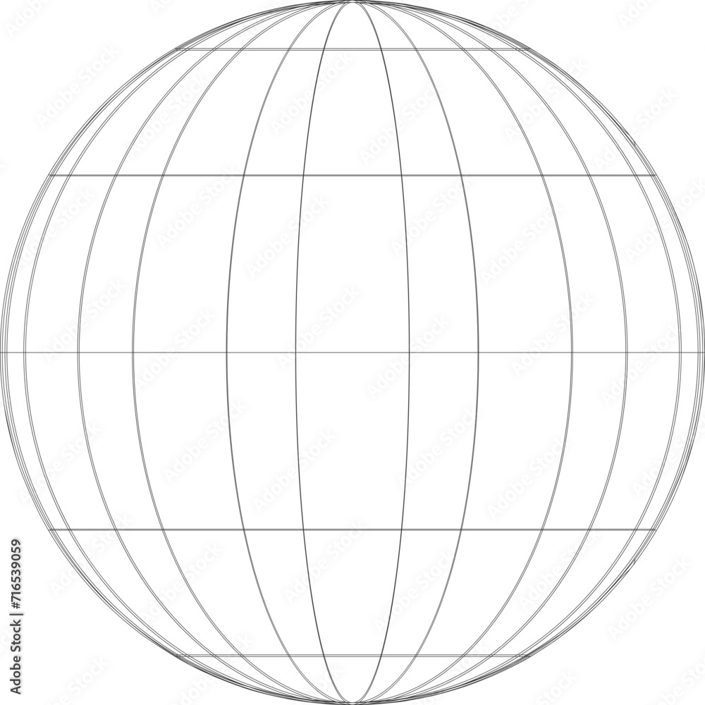 Aufkleber geometric shape of sphere 3d design in technology style. abstract circle vector illustration.