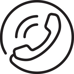 Call phone icon. Communication and support vector symbol. Telephone sign.