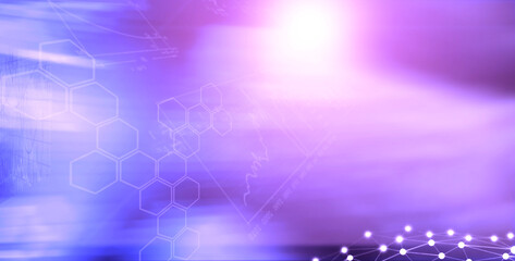 Abstract blue business background. Blurred background with curved lines blue tint.