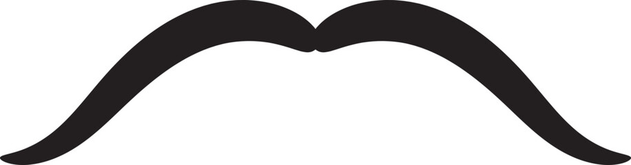 Moustache vector icon. Black retro style mustache. Shave barber vintage man face