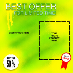 Best offer banner for promotion sales
