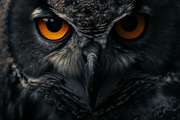 Naklejka premium Wilderness Sovereign: The Untamed Majesty of an Owl