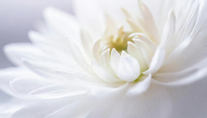 White flower background. Macro of white petals texture. Soft dreamy image