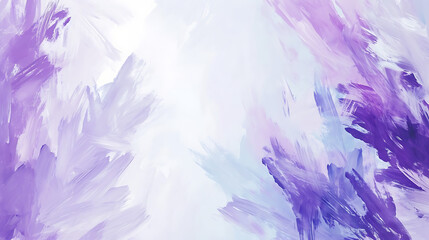 Fototapeta na wymiar Background with big pastel color of lavender brushstrokes. white center.