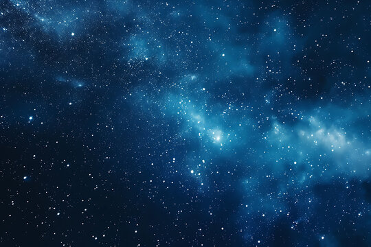 blue night sky with stars, in the style of infinite space,