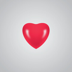 Free vector Valentine’s Day red greeting card. Vector illustration.