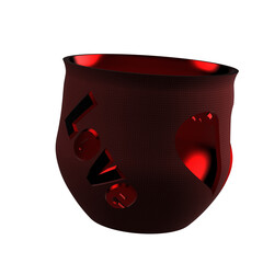 Red collor candle - 3D model