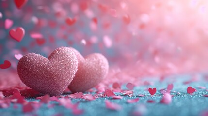 Obraz premium Holiday Greeting Card for Valentine's Day. Love valentine concept 3d render.