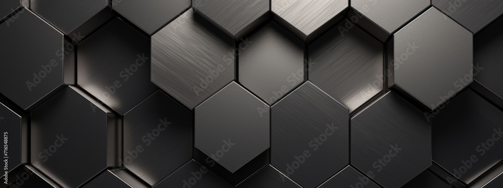 Poster abstract futuristic luxurious digital geometric technology hexagon background banner illustration 3d