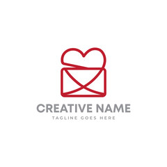 Love letter logo idea. love mail logo. love letters logo design