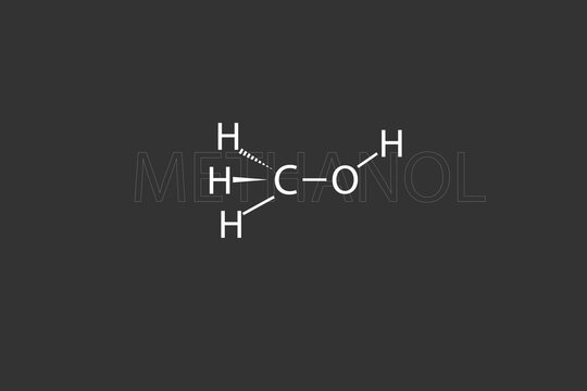 Methanol molecular skeletal chemical formula	